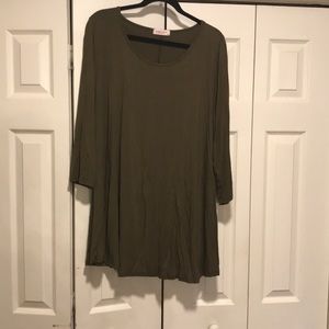 Brand new without tags Olive green tunic